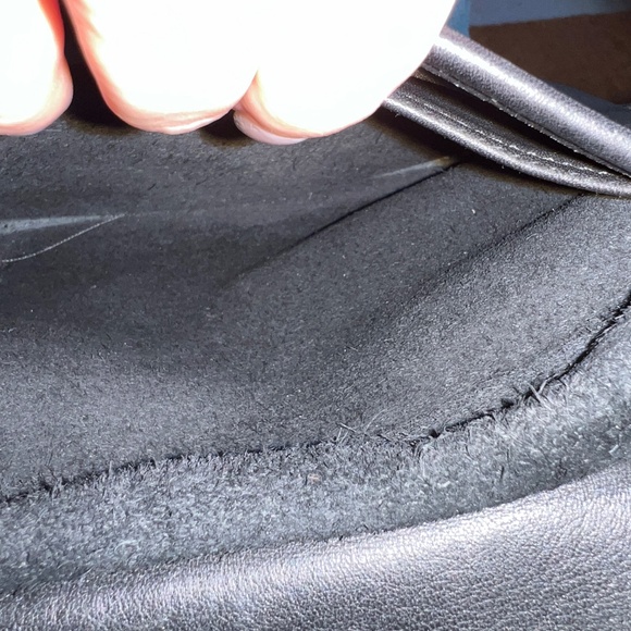 Vintage Coach 9142 Black Saddle Flap Slim Hippie Leather Cross Body Purse Bag - Picture 4 of 7